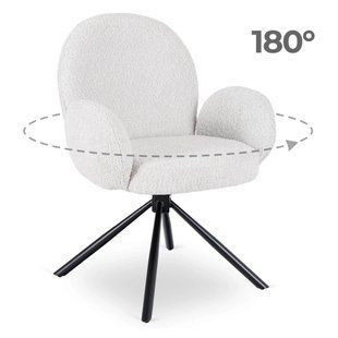 Обідній стілець поворотний MEBEL ELITE MUSSO Boucle Сірий