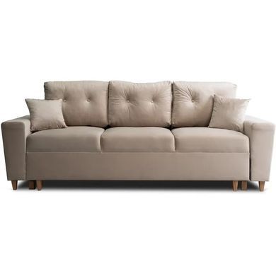 Диван 3-х місний оксамитовий MEBEL ELITE EMIL Velvet 230 см бежевий
