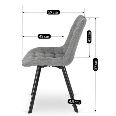 Стул MEBEL ELITE RICK 2 Серый