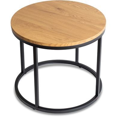 Журнальний стіл MEBEL ELITE LELLA 53*53 см Дуб золотий