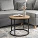 Журнальний стіл MEBEL ELITE LELLA 53*53 см Дуб золотий