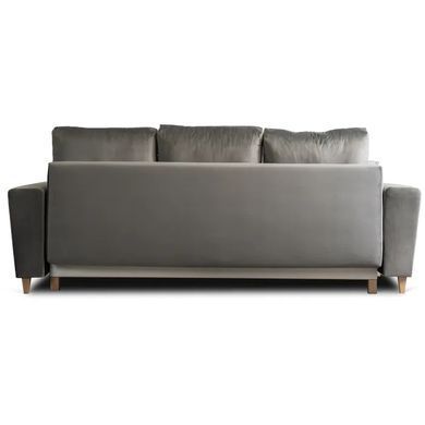 Диван 3-х местный бархатный MEBEL ELITE EMIL Velvet 230 см Серый