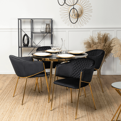 Крісло MEBEL ELITE INNES Velvet Чорний