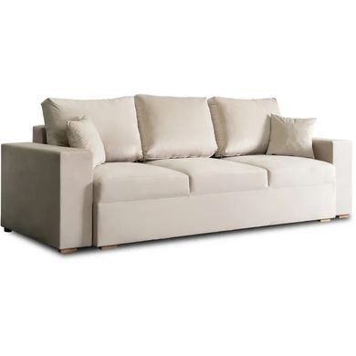 Диван 3-х місний оксамитовий MEBEL ELITE NICOLO Velvet 238 см бежевий