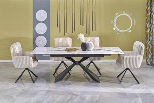 Стол LUCIANO 180(230)x90 см Керамика Белый Мрамор HALMAR