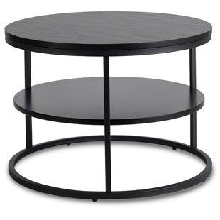 Журнальний стіл MEBEL ELITE BEST Marmur 70*70 см Чорний