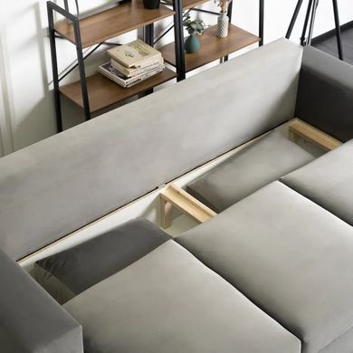Диван 3-х местный бархатный MEBEL ELITE NICOLO Velvet 238 см серый