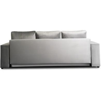Диван 3-х местный бархатный MEBEL ELITE NICOLO Velvet 238 см серый