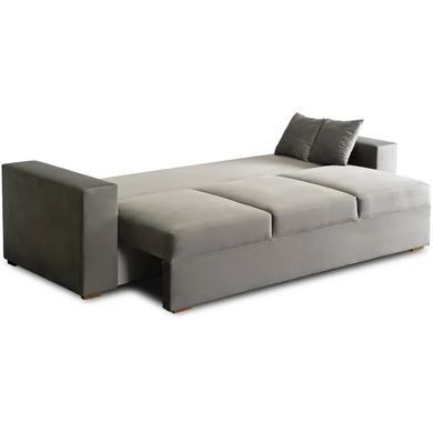 Диван 3-х местный бархатный MEBEL ELITE NICOLO Velvet 238 см серый
