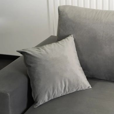Диван 3-х местный бархатный MEBEL ELITE NICOLO Velvet 238 см серый