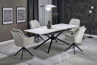 Стол VITORINO 160(220)x90 см Керамика Белый Мрамор HALMAR