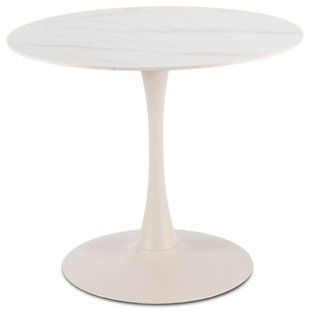 Стол круглый с эффектом мрамора MEBEL ELITE SANDER 90 см Кашемир