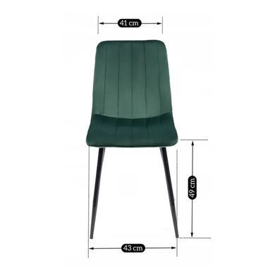 Стул бархатный MEBEL ELITE IBIS велюр Зеленый
