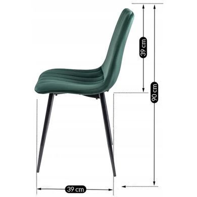 Стул бархатный MEBEL ELITE IBIS велюр Зеленый