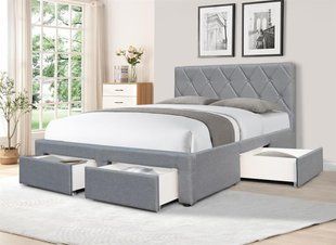 Кровать BETINA 140*200 см Серый HALMAR