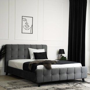 Кровать MEBEL ELITE LINO 140x200 см Темно-серый
