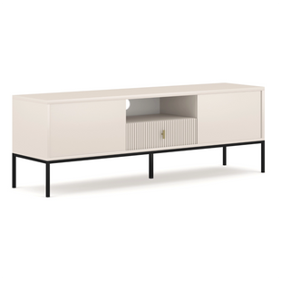 Тумба под телевизор MEBEL ELITE MARCOS 154 см Кашемир/Черный