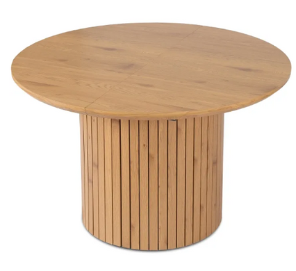 Стіл круглий розкладний MEBEL ELITE CHARLES 120-160х120 см Дуб