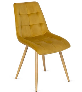 Стул бархатный MEBEL ELITE RODRI Velvet Горчица / Натуральный