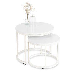 Комплект журнальных столов MEBEL ELITE JACK 2 шт 53*53 см Белый