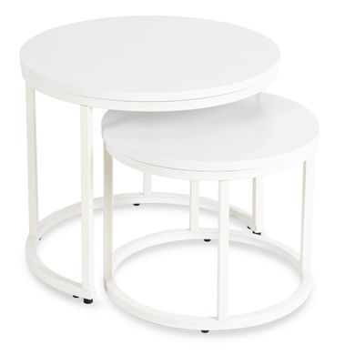 Комплект журнальних столів MEBEL ELITE JACK 2 шт 53*53 см Білий