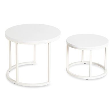 Комплект журнальних столів MEBEL ELITE JACK 2 шт 53*53 см Білий
