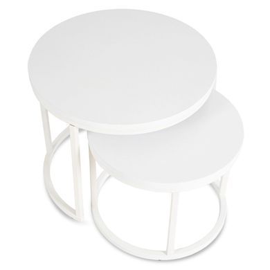 Комплект журнальних столів MEBEL ELITE JACK 2 шт 53*53 см Білий