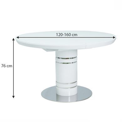 Стол Stratos Белый 120(160)х120 см SIGNAL