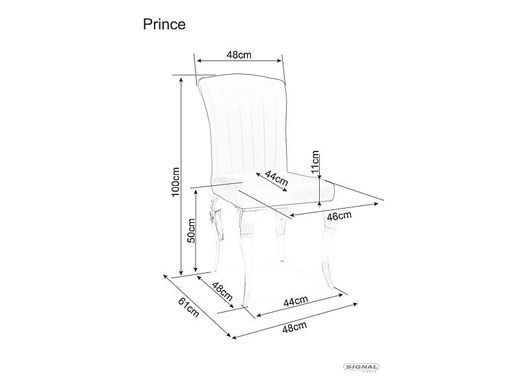 Стул Prince велюр Черный SIGNAL