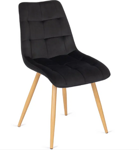 Стул бархатный MEBEL ELITE RODRI Velvet Черный / Натуральный