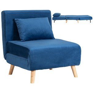 Крісло розкладне MEBEL ELITE MARRY Welur Синій