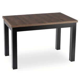 Стол раскладной MEBEL ELITE SKUBI 120-160х75 см орех/черный