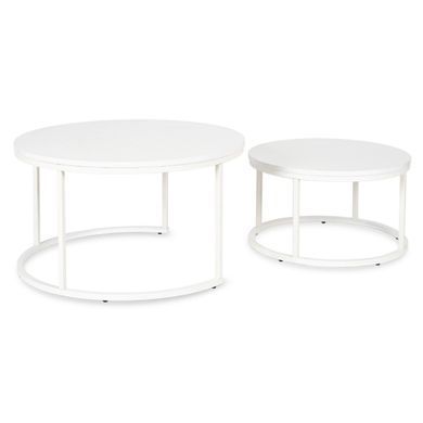 Комплект журнальних столів MEBEL ELITE JACK MAX 2 шт 80*80 см Білий