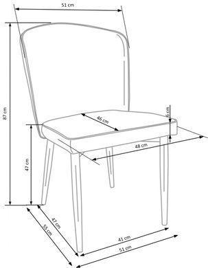 Стул K-446 Серый HALMAR