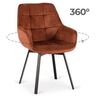 Стул поворотный бархатный MEBEL ELITE LUNA Velvet Руде