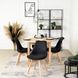 Стул MEBEL ELITE NEVEL, Ткань: Черный / Ножки: Дуб