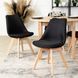 Стул MEBEL ELITE NEVEL, Ткань: Черный / Ножки: Дуб