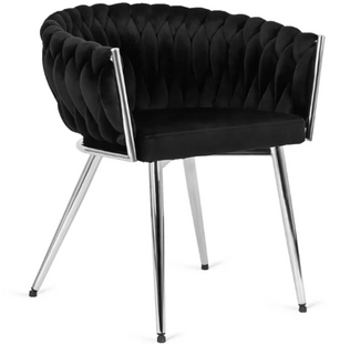 Стул бархатный MEBEL ELITE SIENA Velvet черный / хром