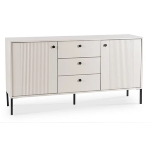 Комод MEBEL ELITE SOFT 2 154 см Кашемир/Черный