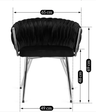 Стул бархатный MEBEL ELITE SIENA Velvet черный / хром