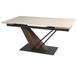 Стол INTARSIO FERNANDO CERAMIC 160(220)*90 травертин мат/темный орех