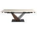 Стол INTARSIO FERNANDO CERAMIC 160(220)*90 травертин мат/темный орех