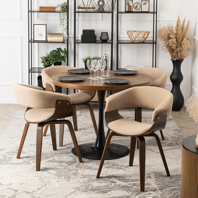 Стул Mebel Elite GARY 2 Бежевый / Орех