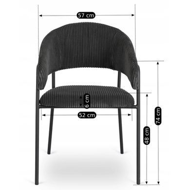 Стул MEBEL ELITE TINKA Velvet Черный