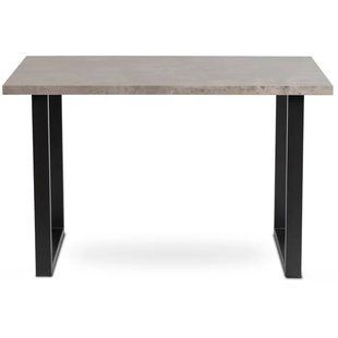 Стол MEBEL ELITE ALTE MAX 130х65 см бетон / черный