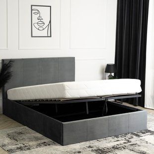 Кровать двуспальная бархатная MEBEL ELITE MELIA Velvet, 140x200 см, Темно-серый
