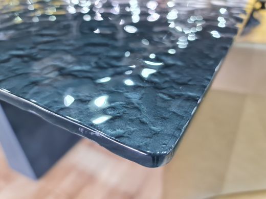 Стол Salvadore Melted Glass 160(240)X90 см Черный Мат SIGNAL