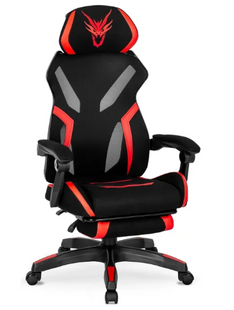 Крісло офісне обертове MEBEL ELITE MAXIMO чорний / червоний