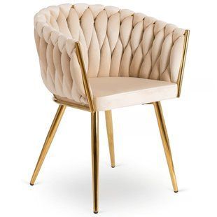 Обеденный стул MEBEL ELITE CAPI Welur Кремовый