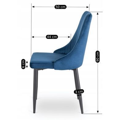 Обеденный стул MEBEL ELITE BARI Welur Синий